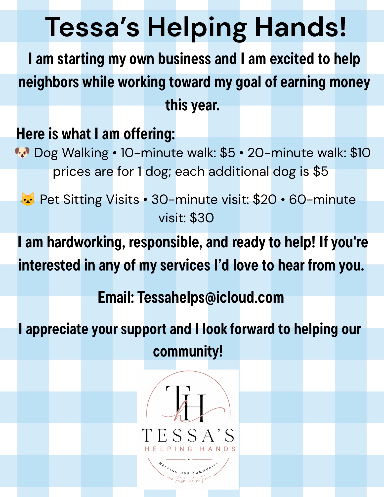 Tessa’s Helping Hands